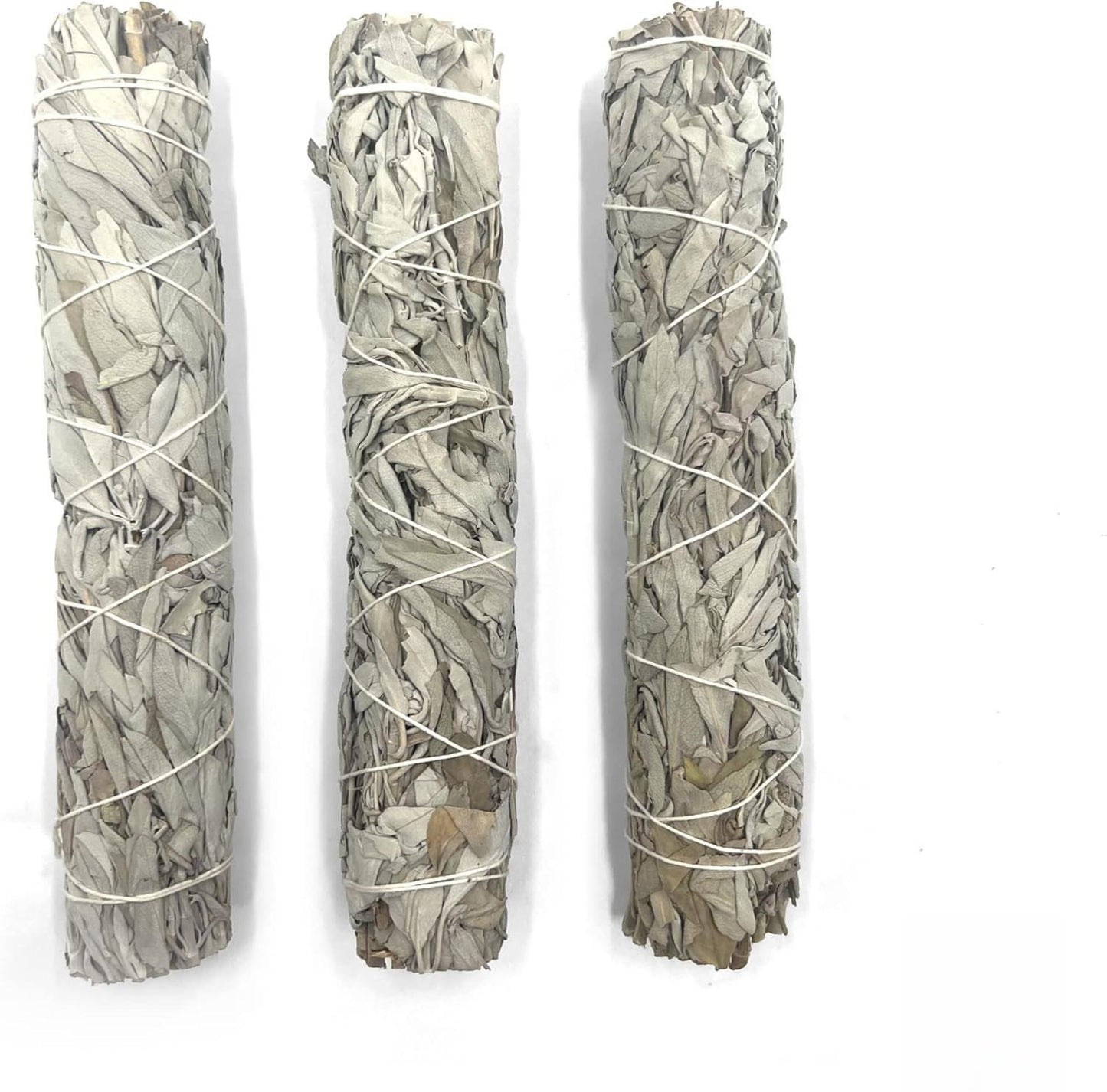 (Pack of 3)-Yerbero - Premium 4 Inches Long White Sage. 3 Hand Tied Bundles Smudging Kit for Home Cleansing, Meditation. Purifying Ceremonial Ritual