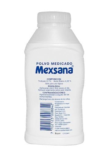 YAHVE - Polvo Mexsana para pies por 85g, Ayuda a Refrescar y Absorber Sudor -Mexsana Foot Powder - Traditional Relief for Feet, 2.9 Oz, Sweat Absorption - Despensa Colombiana