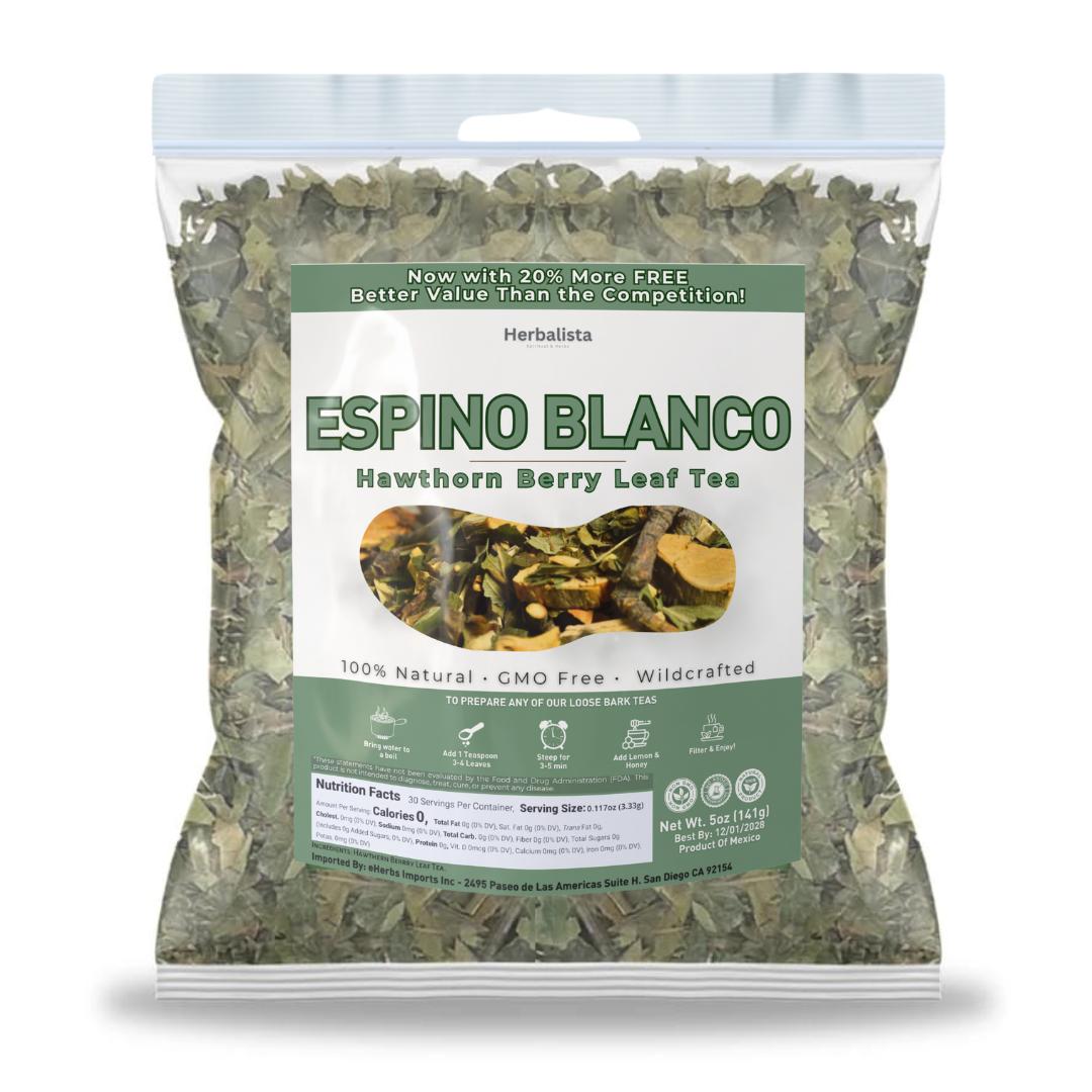 Herbalista - Viral 5oz (141g) Espino Blanco Herbal Tea (Hawthorn Berry) Herbal Tea - Premium Leaf | All-Natural Loose Leaf| Non-GMO Mexican Herbal Tea Wildcrafted.