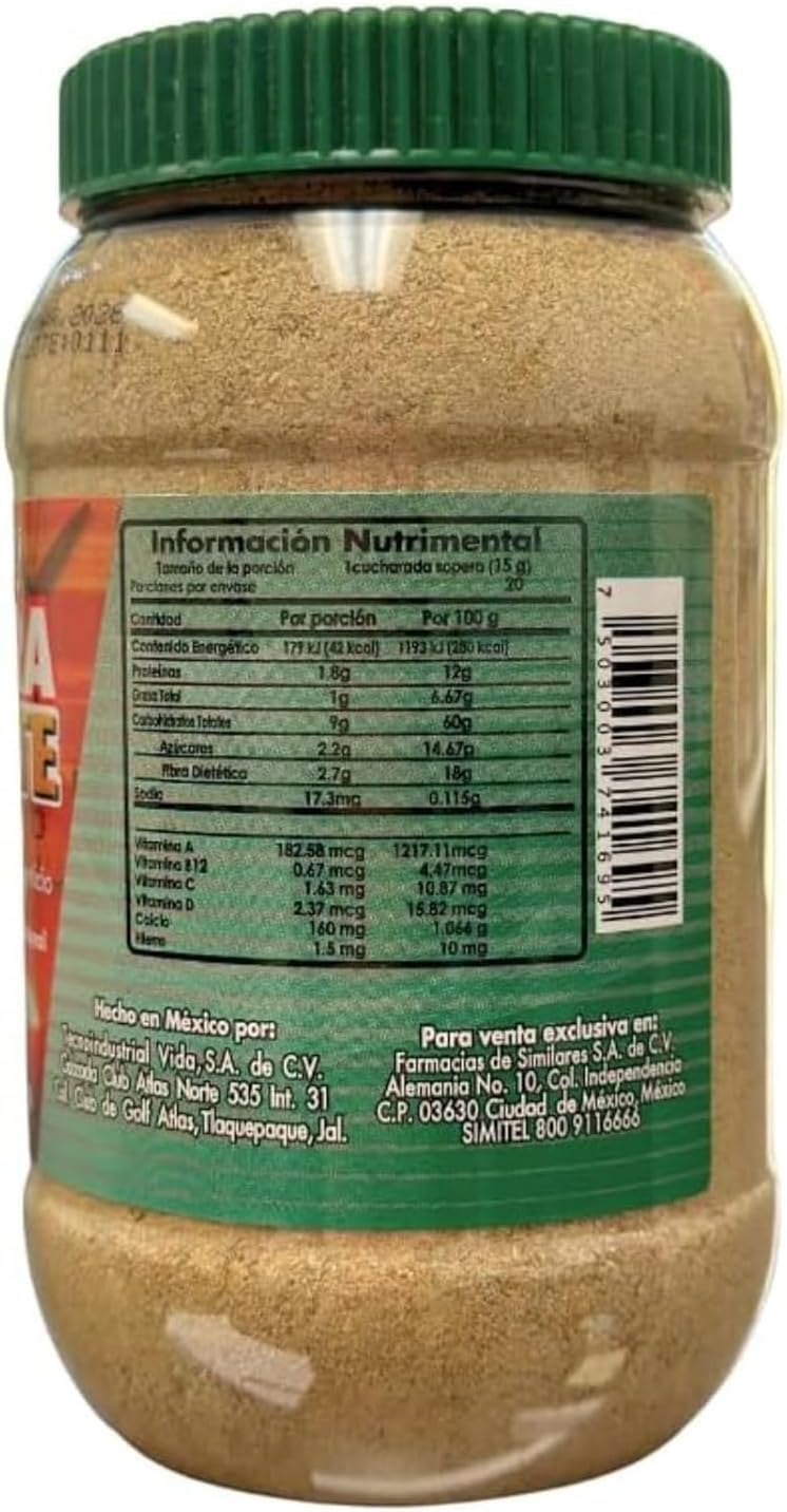 SIMIFIBRA Forte - Fiber Powder (10.58 oz) Suplemento Alimenticio Natural, polvo para preparar bebidas con fibra.