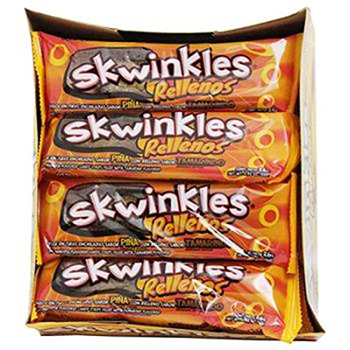 Lucas Skwinkles Rellenos Hot Pineapple/Tamarind, 12 Count (SUGAR CANDY - ETHNIC)