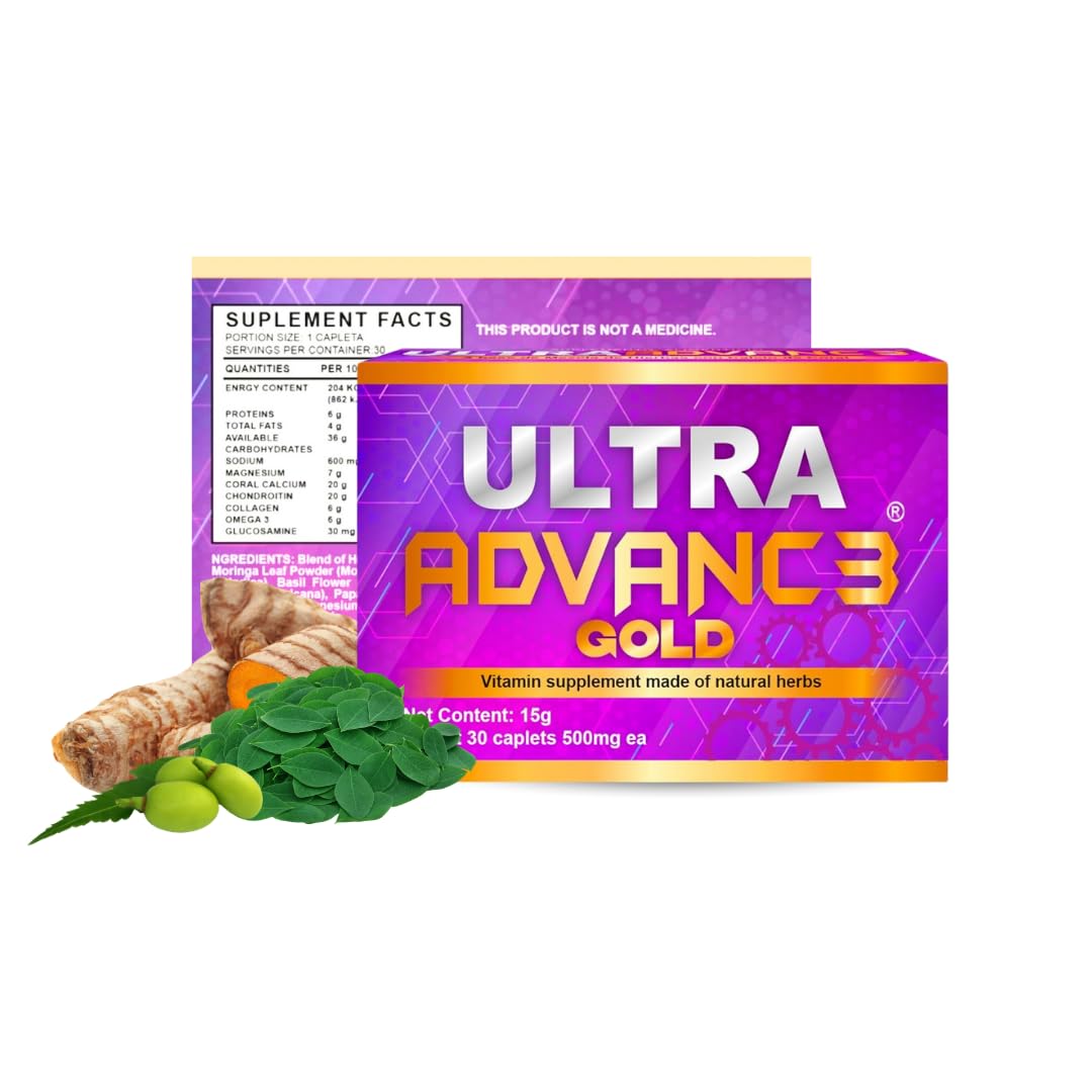 Ultra Advance Gold + Blue Duo - Original & Ultimate Formulas | Omega-3, Turmeric, Glucosamine & Chondroitin | Vegan, Non-GMO, 2 Boxes (60 Capsules Total)