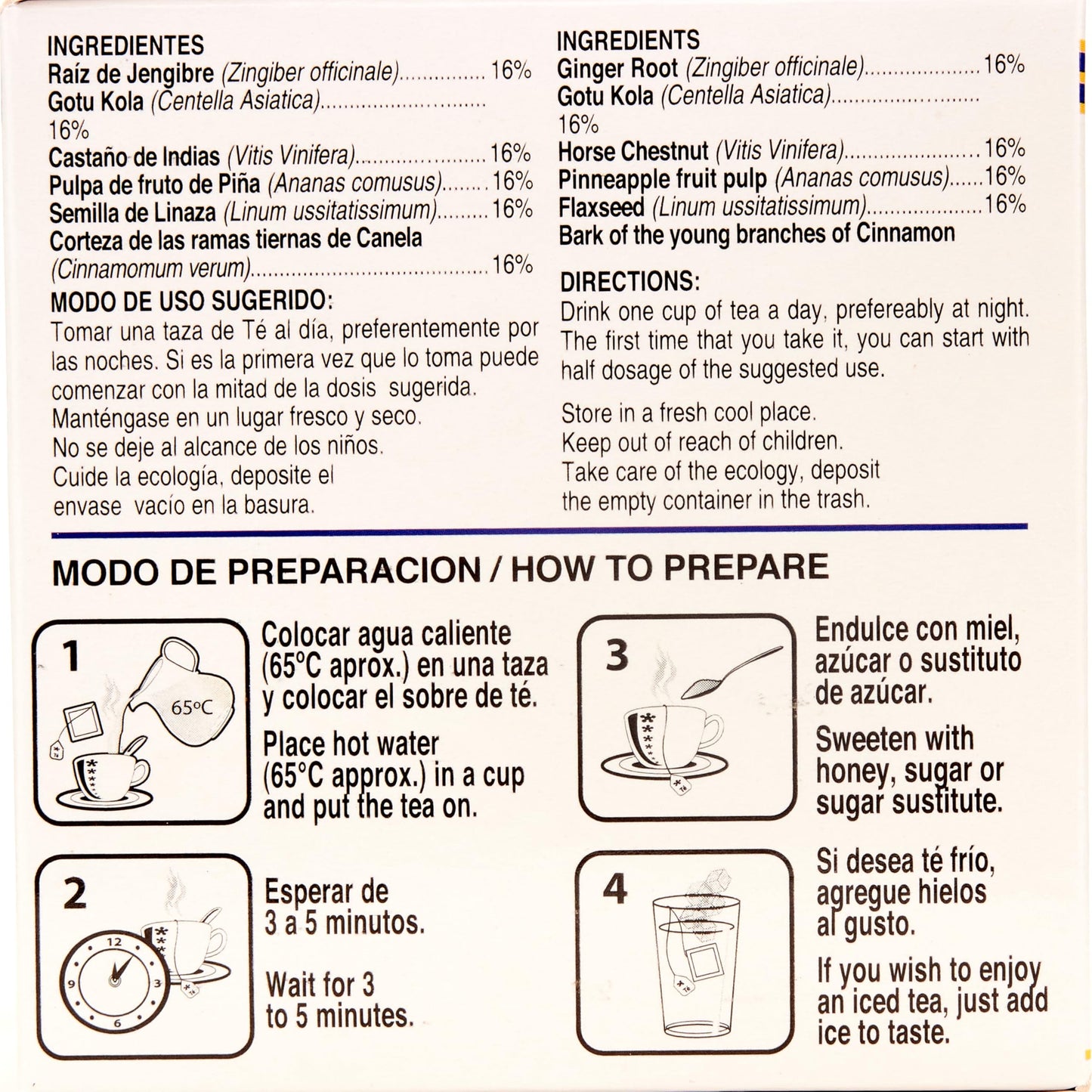 New Improved Formula Tea CHUPA Grass - Tea Based Ginger, Gotu Kola & Cinammon & Te CHUPA Panza Jengibre (30 Tea Bags/0.10 oz Each)