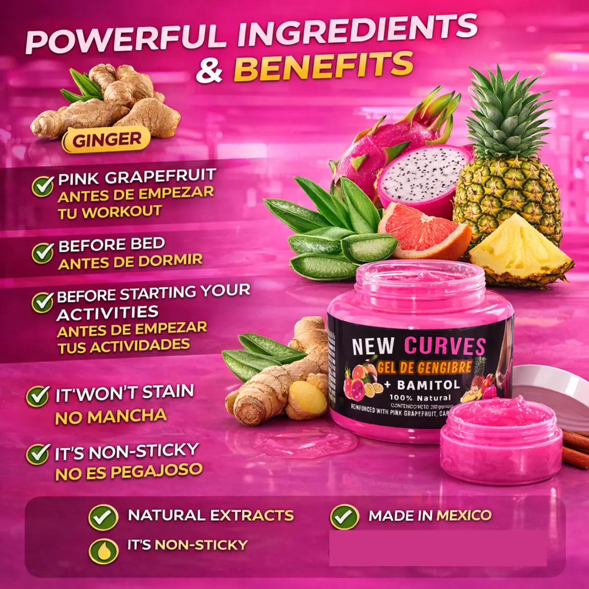 Viral Curves Ginger Gel + Bamitol 250g