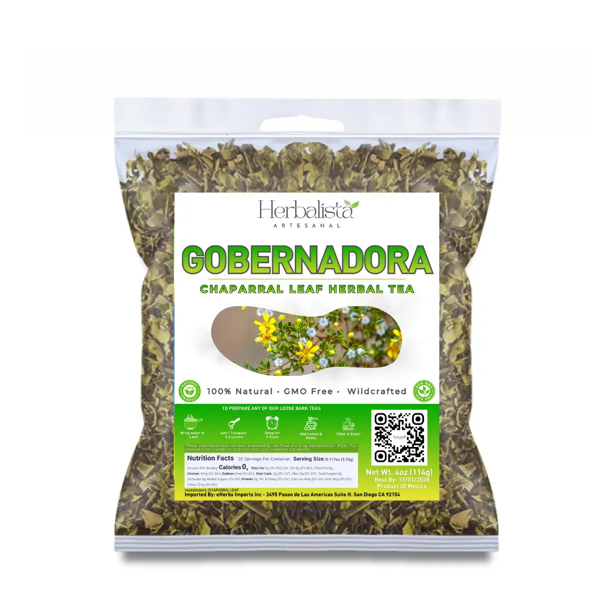Gobernadora (Chaparral) Herbal Tea 4oz (113 g)