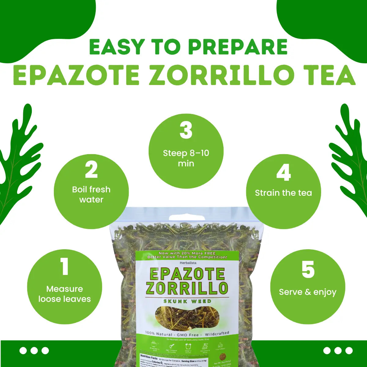 Epazote de Zorrillo Herbal Tea 5oz (141g)