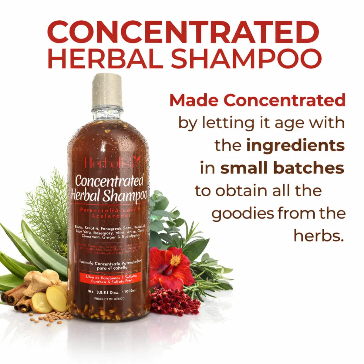 Herbalista Concentrated Herbal Shampoo 1000ml (33.8 fl oz)