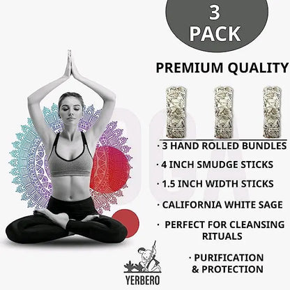 California White Sage Incense 3-Pack 4 Inch