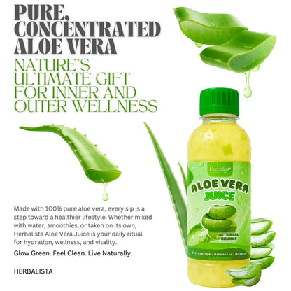 Herbalista Aloe Vera Juice with Real Aloe Chunks 32oz (980ml)