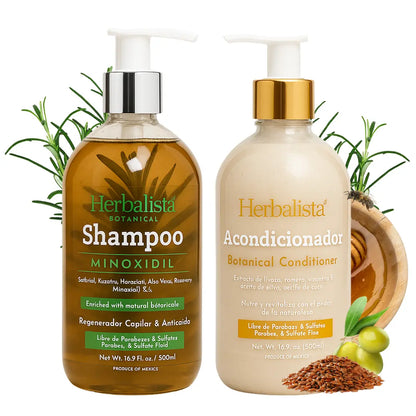 Herbalista Minoxidil Shampoo & Conditioner Set 2 x (16.9 fl oz 500ml)