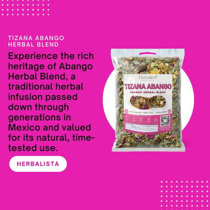 Herbalista Viral Tizana Abango Herbal  Compound Tea 4oz (114g) – 100% Natural Herbal Infusion – Compuesto de Hierbas Naturales – Makes 40+ Cups – Herbal Mixture for Warm herbal relief – Té para Bienestar de Garganta – Non-GMO | No Cafeína