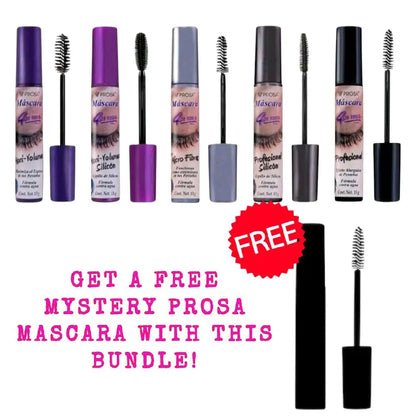 Prosa 4-in-1 Mascara 5-Piece Bundle + Free Gift