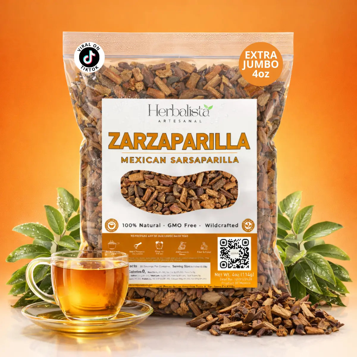 Herbalista Mexican Zarzaparrilla Herbal Tea 4 oz (113g)