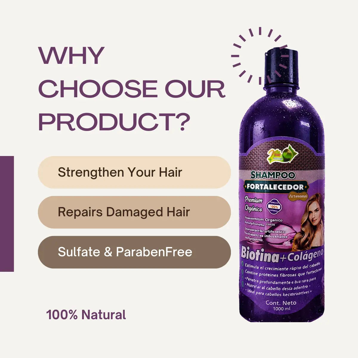Biotin & Collagen Strengthening Shampoo 1L (33.9 fl oz)