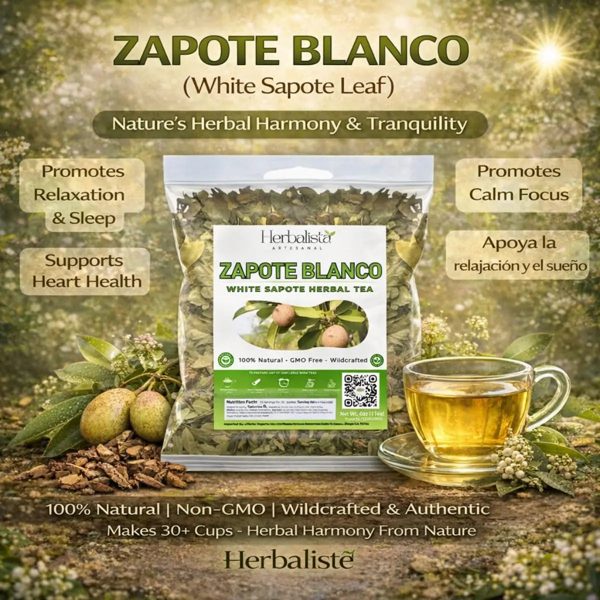 Herbalista Zapote Blanco Leaf Tea 4 oz