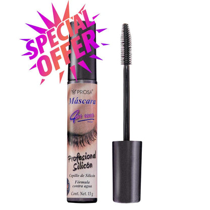 Prosa 4-in-1 Waterproof Mascara with Silicone Brush