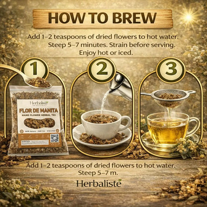 Flor de Manita Loose Leaf Herbal Tea 4 oz (113g) - 1 Pack