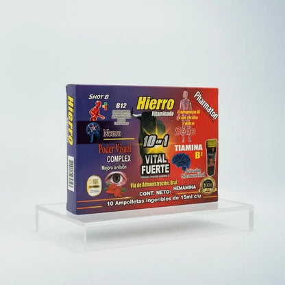 Hierro Liquid Multivitamin Dietary Supplement 10 x 15ml