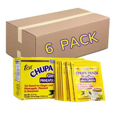 Te Chupa Panza Ginger & Pineapple Tea Bags (30 Tea Bags, 0.10 oz Each)
