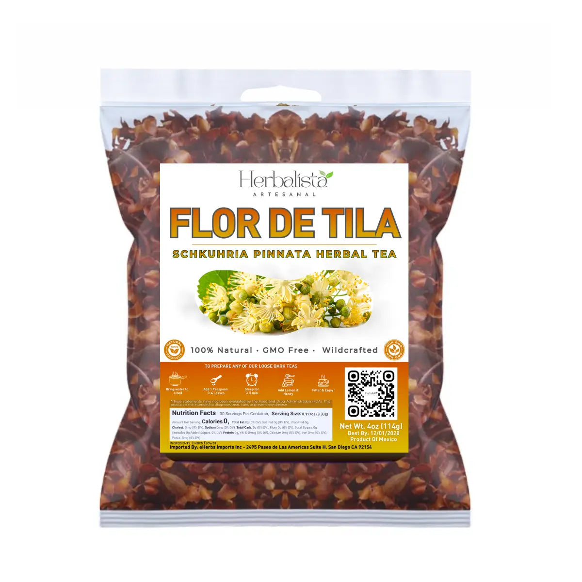 Tila Seca Herbal Tea (Hanan Linden) 4oz (113g)