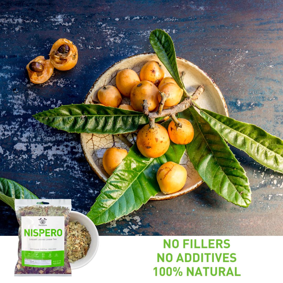 Herbalista - Nispero Herbal Tea - Loquat Leaf | Wildcrafted Loose Leaf Herbal Tea | Natural Mexican Herb for 30+ Cups | Premium Quality Wild Harvested Herb