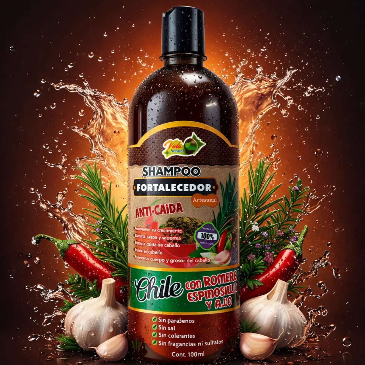 Chili Strengthening Shampoo with Rosemary & Garlic 1000ml