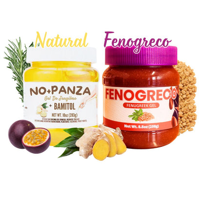 Viral 2 Piece Bundle] Fenugreek Gel + No+Panza Amarillo 8.8oz (250gr)