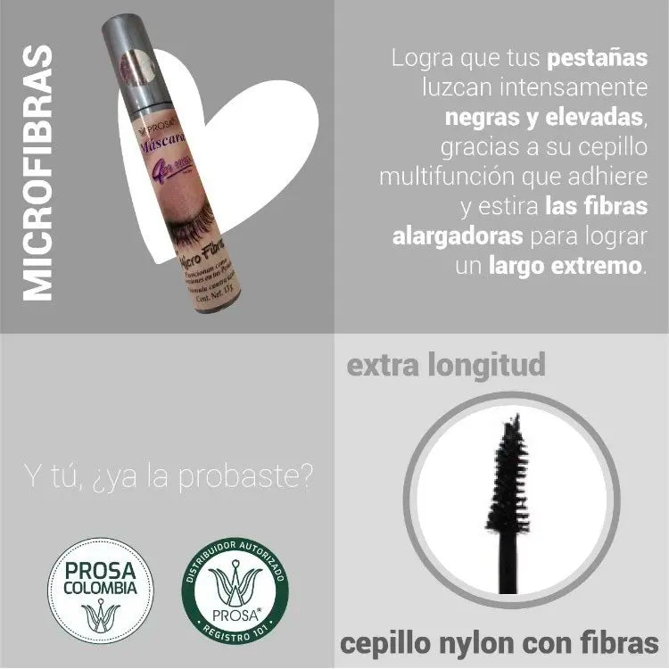Prosa 4-in-1 Waterproof Mascara with Silicone Brush