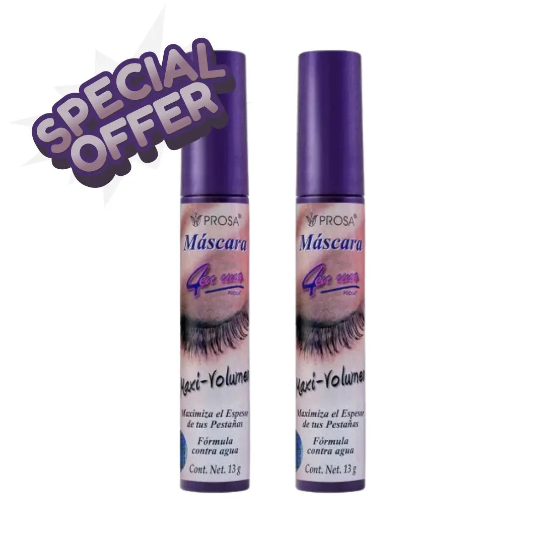 Prosa Maxi-Volume Mascara 11g 2-Pack