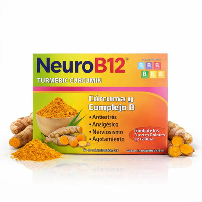NeuroB12 Turmeric Multi-Vitamin Drinkable Shots 12 Pack