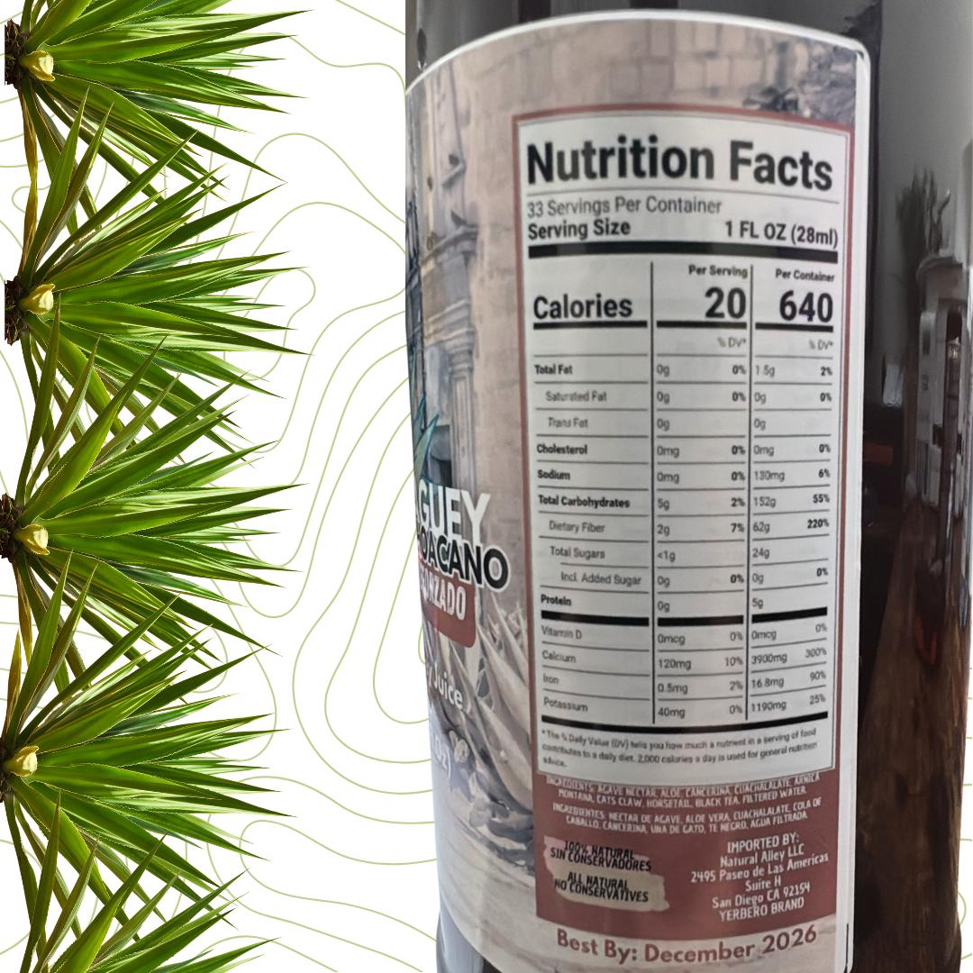 Maguey Juice - Jugo De Maguey Michoacano Tarasco de 1 litro (33.3Fl Oz) 100% Natural (Natural & Asado)