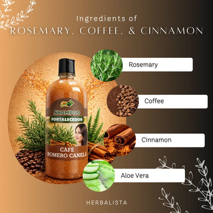 Coffee, Rosemary & Cinnamon Herbal Shampoo 1L (33.9 fl oz)