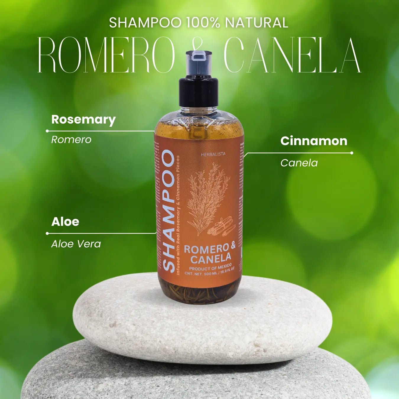 Herbalista Rosemary & Cinnamon Shampoo 500ml (16.9 fl oz)