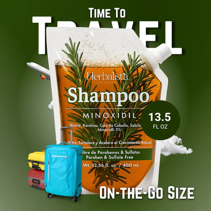 [Buy 1 Get 1 Free] Herbalista Herbal Shampoo + Minoxidil 400ml (13.5 fl oz)