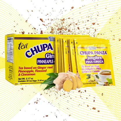 Te Chupa Panza Ginger & Pineapple Tea Bags (30 Tea Bags, 0.10 oz Each)