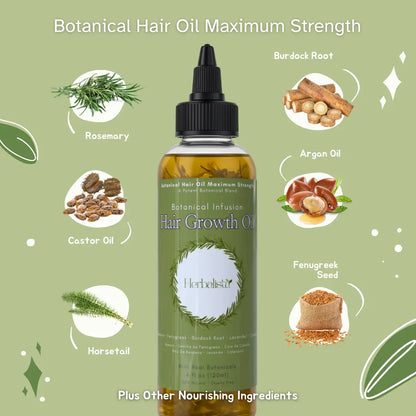 Herbalista Maximum Strength Botanical Hair Growth Oil – 4oz