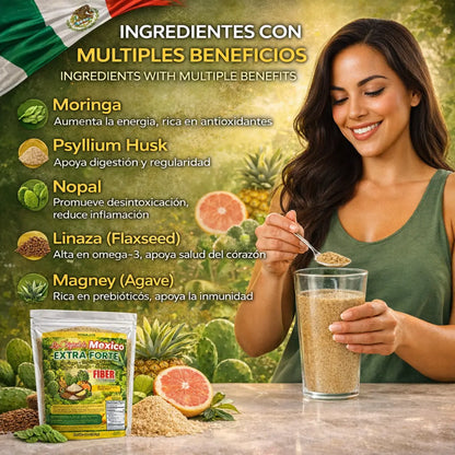 La Original de Mexico Nopal + Pinaflax Fiber Powder 8oz (226g)