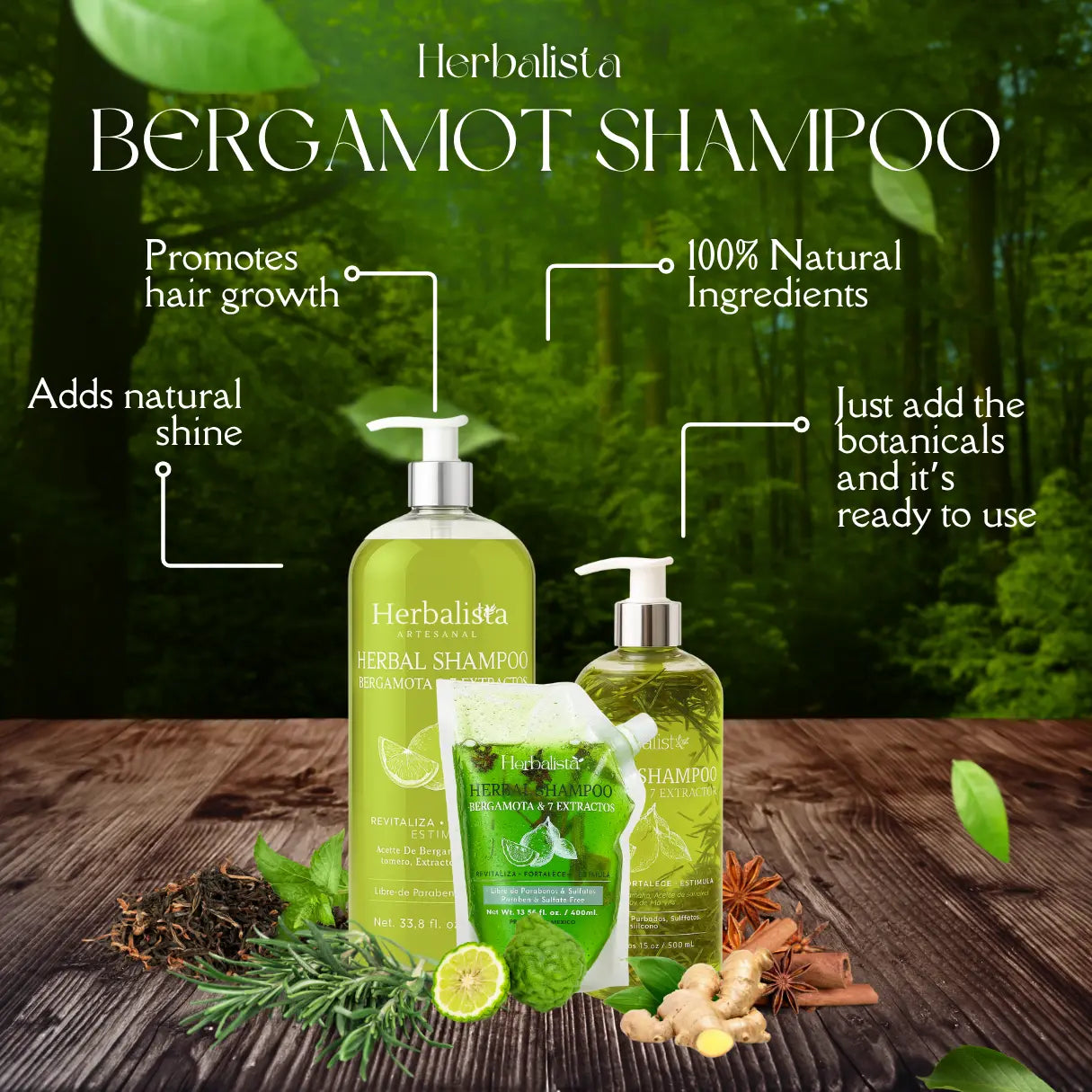 Herbalista Bergamot Herbal Shampoo 400ml