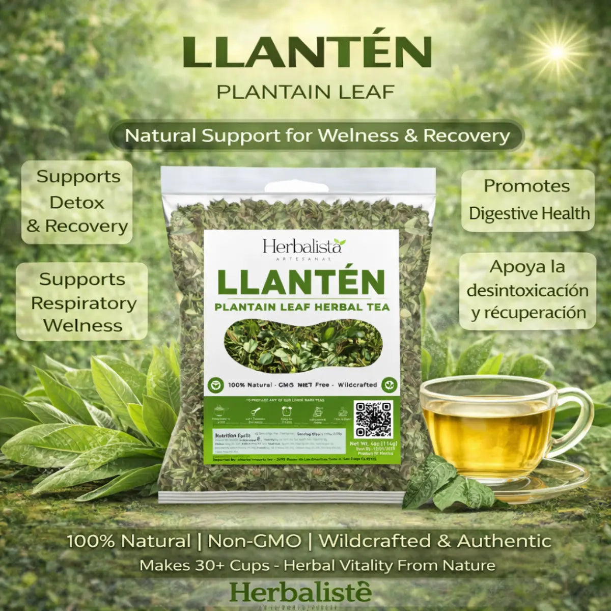 Herbalista Llanten Herbal Tea 4 oz (113g)