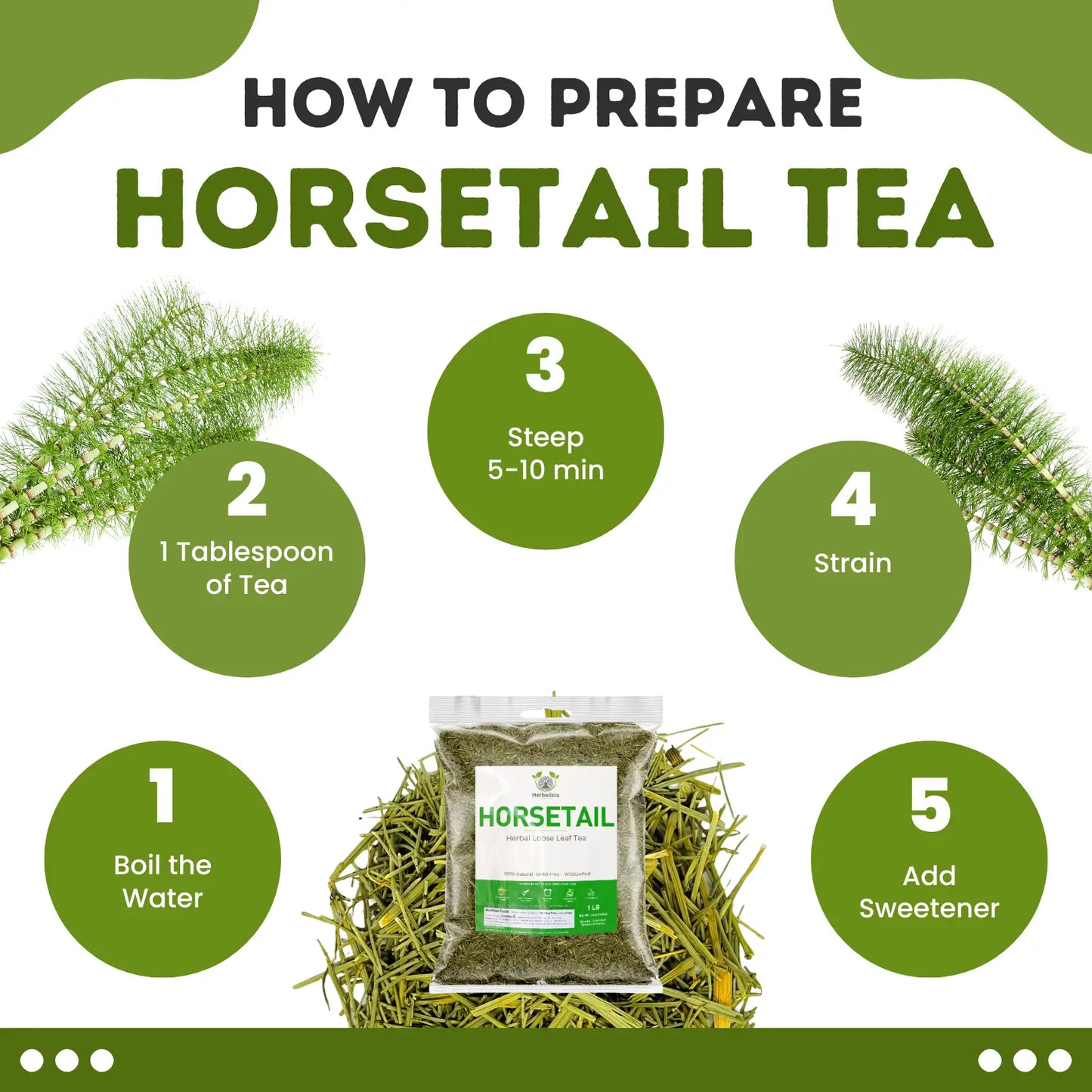 Herbalista Horsetail Loose Tea 4 oz (113g)
