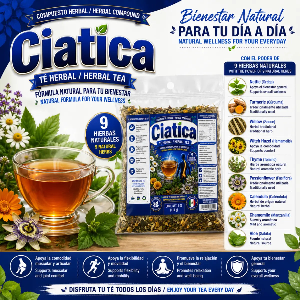 HCiatica Herbal Compuesto Tea 4oz