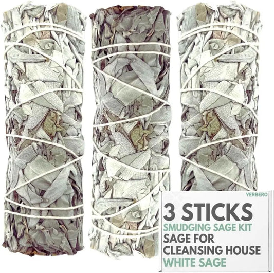 Yerbero White Sage Smudge Sticks 4 Inch 3-Pack
