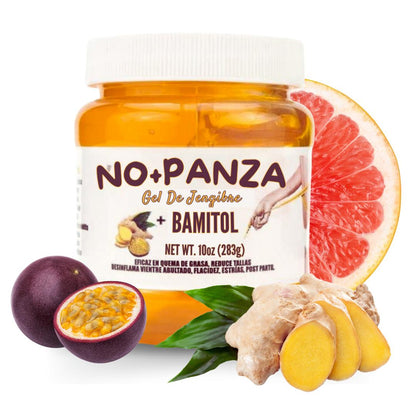Gel de Jengibre No+Panza - CHUPA-PANZA Ginger Gel, 8.8 Ounce - Masaje Para Todo el Cuerpo.