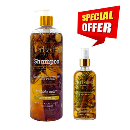 Herbalista Herbal Shampoo 1000ml & Hair Tonic 250ml Bundle
