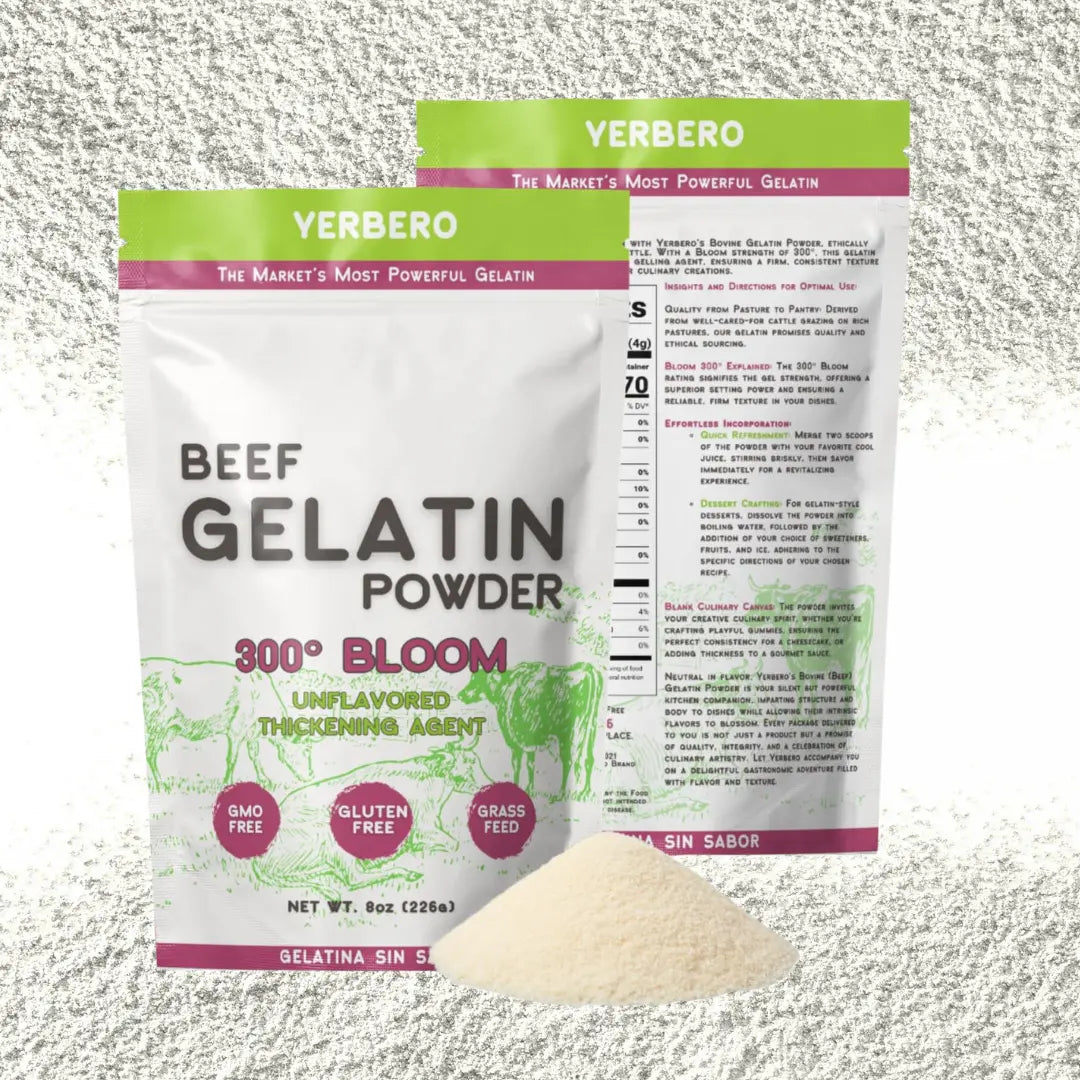 Yerbero Unflavored 300° Bloom Beef Gelatin Powder 8oz (226g)