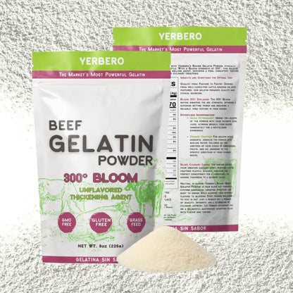 Yerbero Unflavored 300° Bloom Beef Gelatin Powder 8oz (226g)