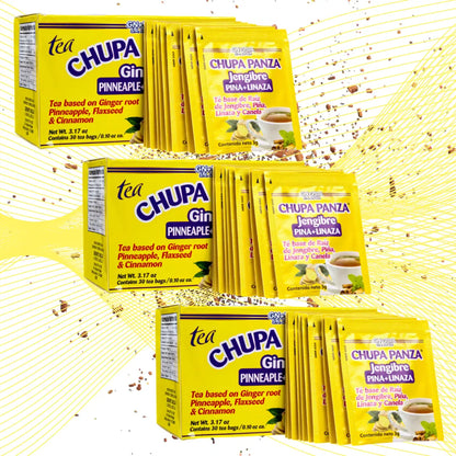 Te Chupa Panza Ginger & Pineapple Tea Bags (30 Tea Bags, 0.10 oz Each)