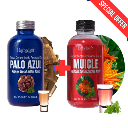 Muicle & Palo Azul Herbal Tonic Bundle (2 Pack) – 16.9 fl oz