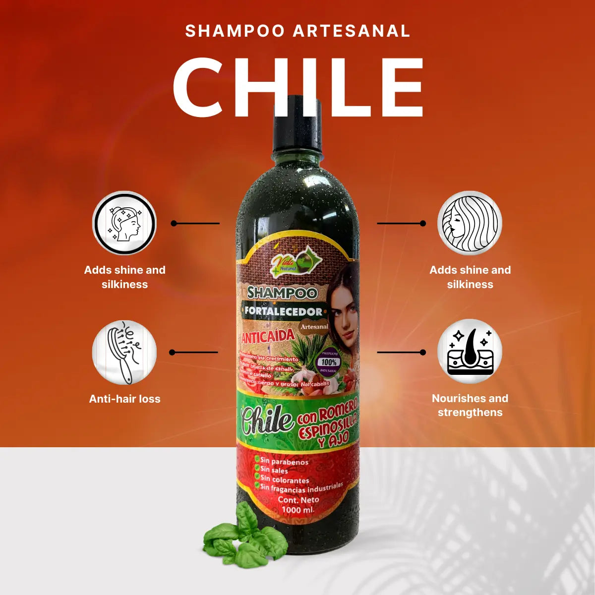 Chili Strengthening Shampoo with Rosemary & Garlic 1000ml