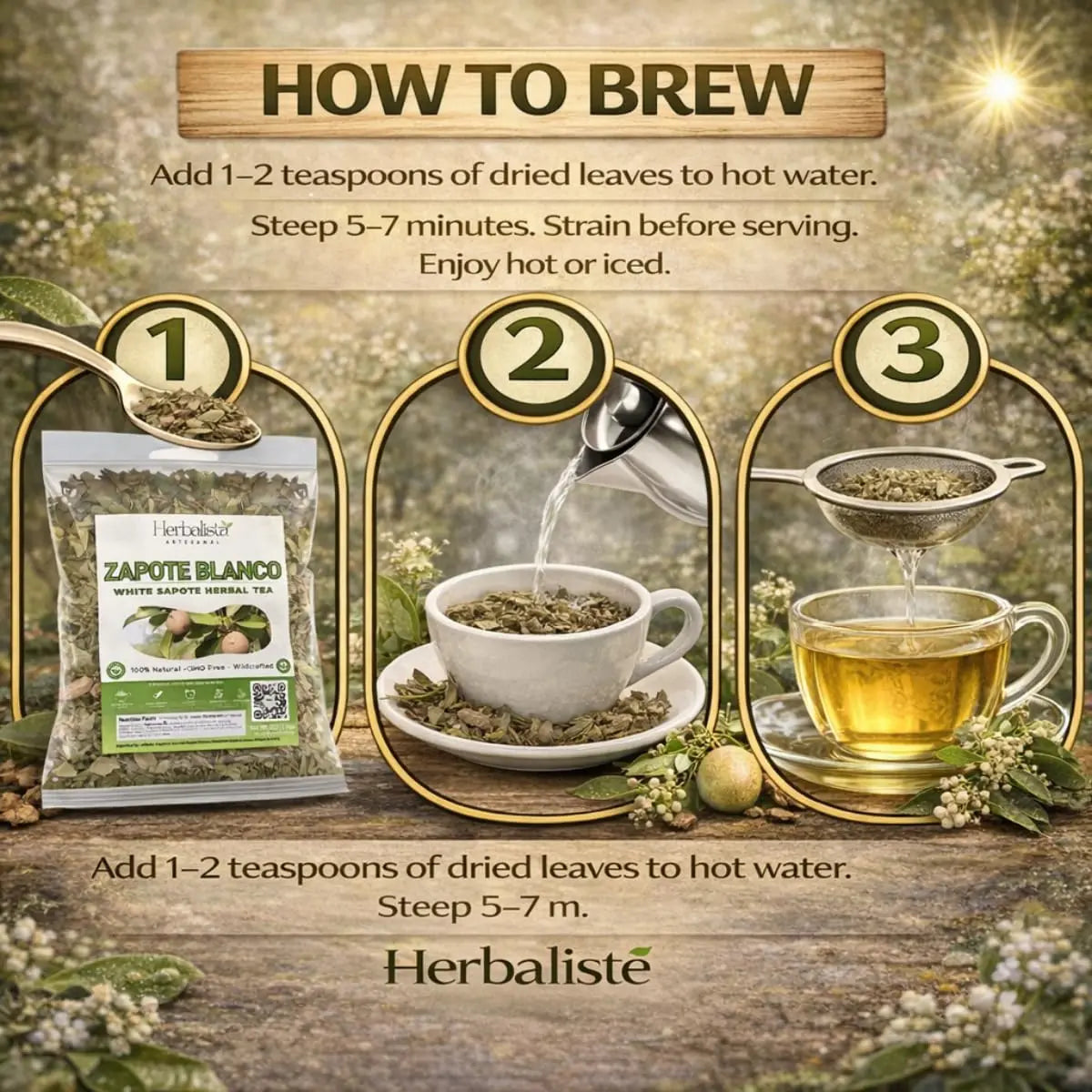 Herbalista Zapote Blanco Leaf Tea 4 oz